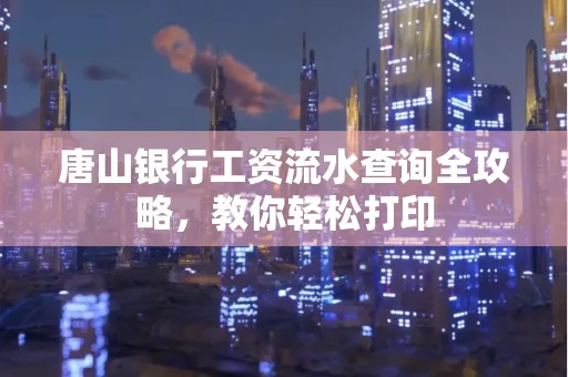 唐山银行工资流水查询全攻略,教你轻松打印
