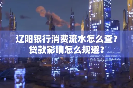 辽阳银行消费流水怎么查?贷款影响怎么规避?