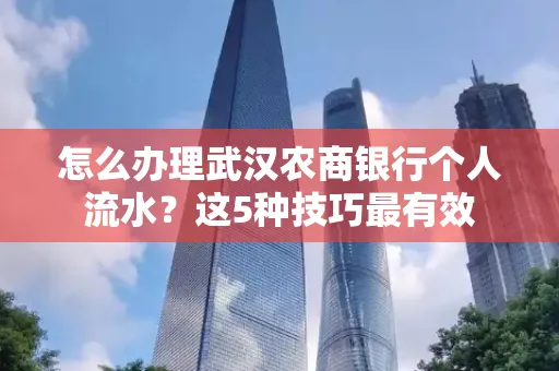 怎么办理武汉农商银行个人流水?这5种技巧最有效