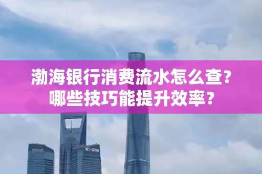 渤海银行消费流水怎么查?哪些技巧能提升效率?